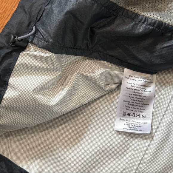 Eddie Bauer WeatherEdge Cloud Cap Rain Jacket Women's XL Storm Blue Pit Zips - Picture 6 of 12